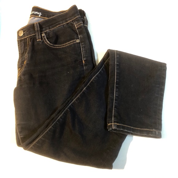 Fossil Super Skinny Dark Blue Jeans Sz 28 Long - Picture 1 of 4